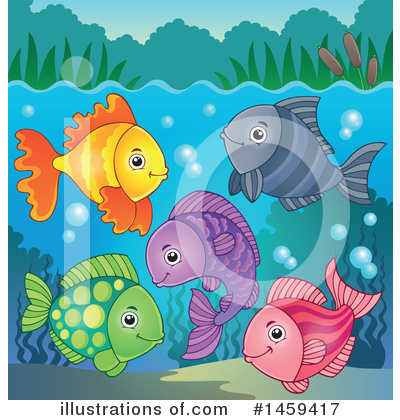 Royalty-Free (RF) Fish Clipart Illustration by visekart - Stock Sample #1459417