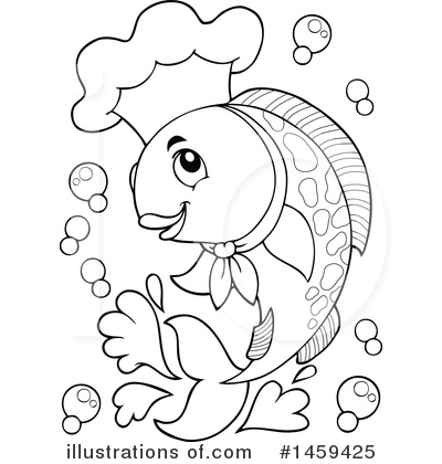 Royalty-Free (RF) Fish Clipart Illustration by visekart - Stock Sample #1459425