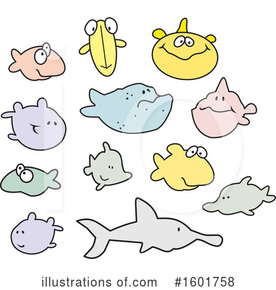 Royalty-Free (RF) Fish Clipart Illustration by Johnny Sajem - Stock Sample #1601758