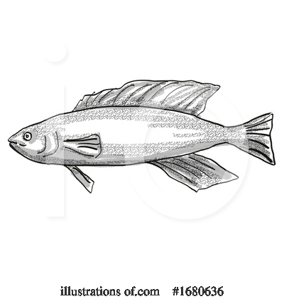 Royalty-Free (RF) Fish Clipart Illustration by patrimonio - Stock Sample #1680636