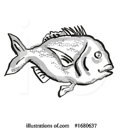 Royalty-Free (RF) Fish Clipart Illustration by patrimonio - Stock Sample #1680637