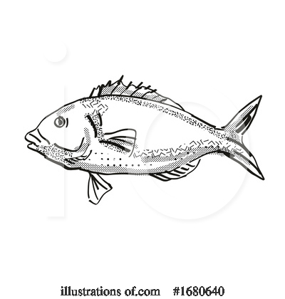 Royalty-Free (RF) Fish Clipart Illustration by patrimonio - Stock Sample #1680640