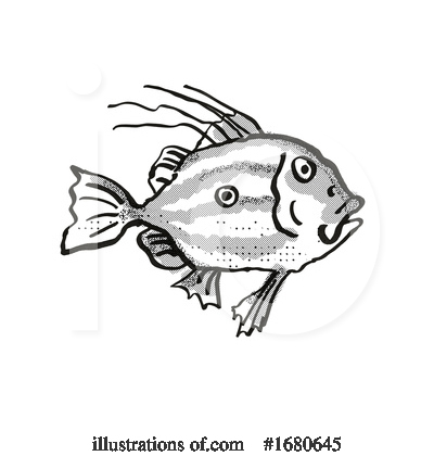 Royalty-Free (RF) Fish Clipart Illustration by patrimonio - Stock Sample #1680645