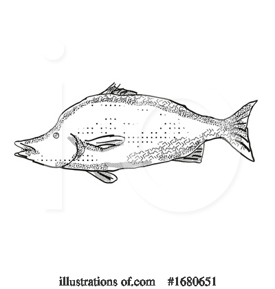 Royalty-Free (RF) Fish Clipart Illustration by patrimonio - Stock Sample #1680651