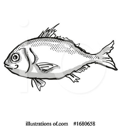 Royalty-Free (RF) Fish Clipart Illustration by patrimonio - Stock Sample #1680658