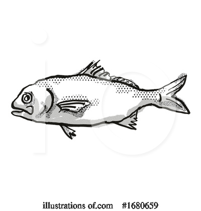 Royalty-Free (RF) Fish Clipart Illustration by patrimonio - Stock Sample #1680659