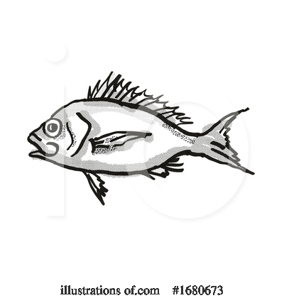 Royalty-Free (RF) Fish Clipart Illustration by patrimonio - Stock Sample #1680673