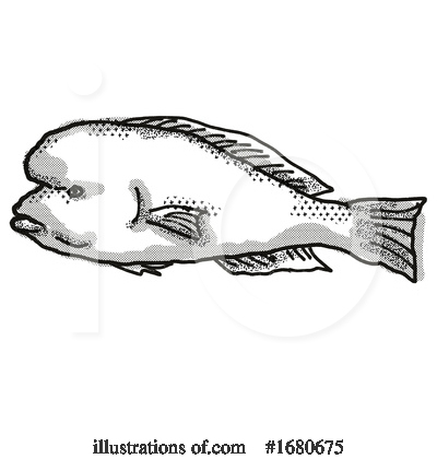 Royalty-Free (RF) Fish Clipart Illustration by patrimonio - Stock Sample #1680675