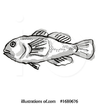 Royalty-Free (RF) Fish Clipart Illustration by patrimonio - Stock Sample #1680676