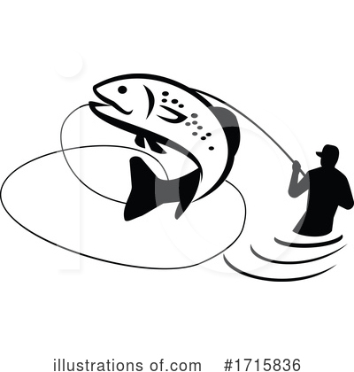 Fly Fishing Clipart #1715836 by patrimonio