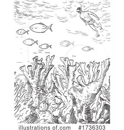 Royalty-Free (RF) Fish Clipart Illustration by patrimonio - Stock Sample #1736303