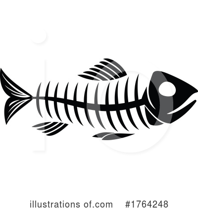Fish Skeleton Clipart #1764248 by Vector Tradition SM