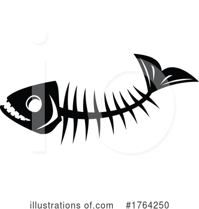 Fish Bones Clipart #1764250 by Vector Tradition SM