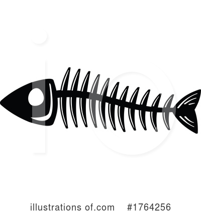 Fish Bones Clipart #1764256 by Vector Tradition SM
