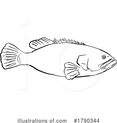 Royalty-Free (RF) Fish Clipart Illustration by patrimonio - Stock Sample #1790344