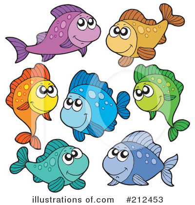 Royalty-Free (RF) Fish Clipart Illustration by visekart - Stock Sample #212453