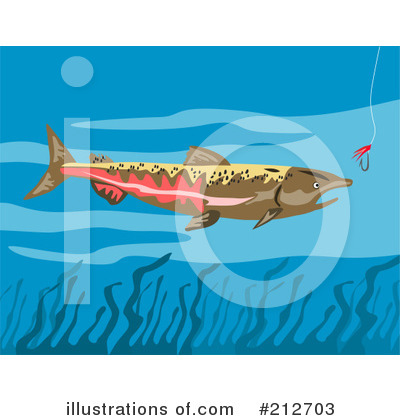 Royalty-Free (RF) Fish Clipart Illustration by patrimonio - Stock Sample #212703