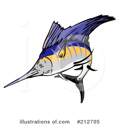Royalty-Free (RF) Fish Clipart Illustration by patrimonio - Stock Sample #212705