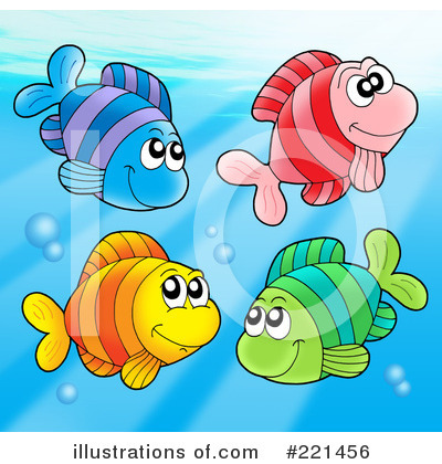 Royalty-Free (RF) Fish Clipart Illustration by visekart - Stock Sample #221456