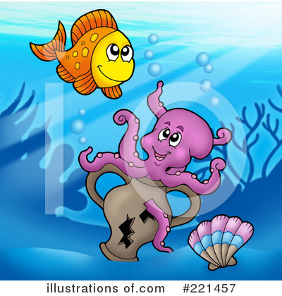 Royalty-Free (RF) Fish Clipart Illustration by visekart - Stock Sample #221457