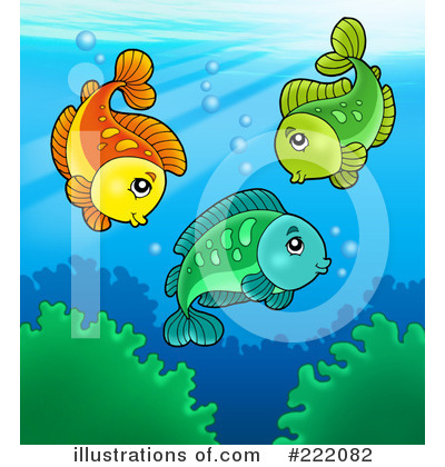 Royalty-Free (RF) Fish Clipart Illustration by visekart - Stock Sample #222082