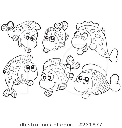 Royalty-Free (RF) Fish Clipart Illustration by visekart - Stock Sample #231677