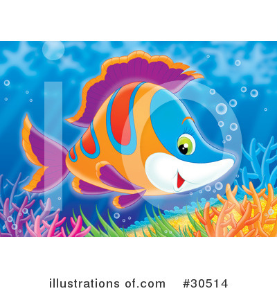 Royalty-Free (RF) Fish Clipart Illustration by Alex Bannykh - Stock Sample #30514