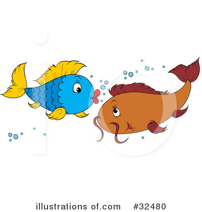 Royalty-Free (RF) Fish Clipart Illustration by Alex Bannykh - Stock Sample #32480