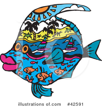 Royalty-Free (RF) Fish Clipart Illustration by Dennis Holmes Designs - Stock Sample #42591