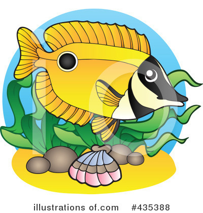 Royalty-Free (RF) Fish Clipart Illustration by visekart - Stock Sample #435388
