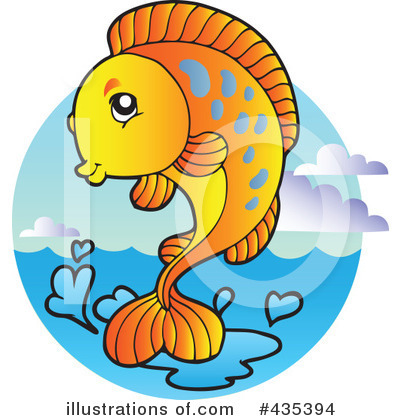 Royalty-Free (RF) Fish Clipart Illustration by visekart - Stock Sample #435394