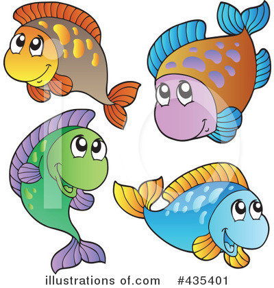 Royalty-Free (RF) Fish Clipart Illustration by visekart - Stock Sample #435401