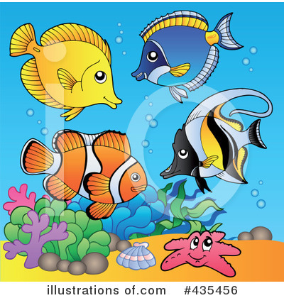 Royalty-Free (RF) Fish Clipart Illustration by visekart - Stock Sample #435456