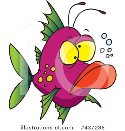 Royalty-Free (RF) Fish Clipart Illustration by toonaday - Stock Sample #437238