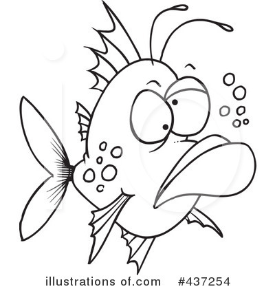 Royalty-Free (RF) Fish Clipart Illustration by toonaday - Stock Sample #437254