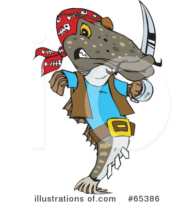 Royalty-Free (RF) Fish Clipart Illustration by Dennis Holmes Designs - Stock Sample #65386