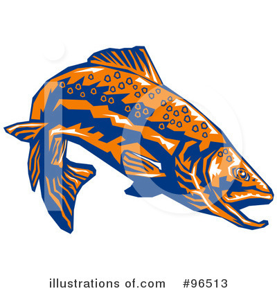 Royalty-Free (RF) Fish Clipart Illustration by patrimonio - Stock Sample #96513