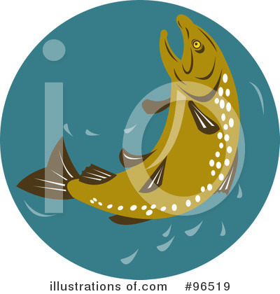 Royalty-Free (RF) Fish Clipart Illustration by patrimonio - Stock Sample #96519