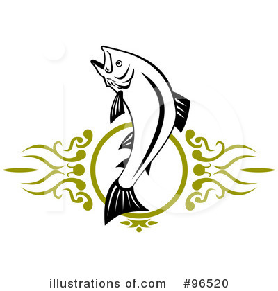Royalty-Free (RF) Fish Clipart Illustration by patrimonio - Stock Sample #96520