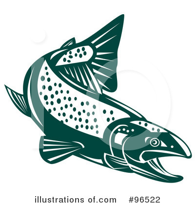 Royalty-Free (RF) Fish Clipart Illustration by patrimonio - Stock Sample #96522
