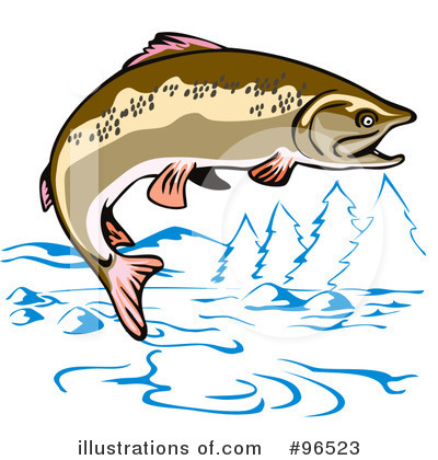 Royalty-Free (RF) Fish Clipart Illustration by patrimonio - Stock Sample #96523