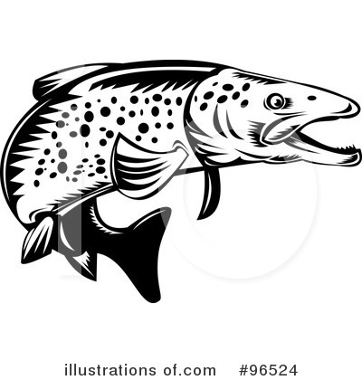 Royalty-Free (RF) Fish Clipart Illustration by patrimonio - Stock Sample #96524