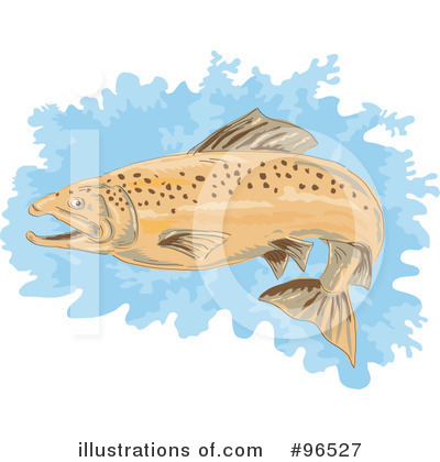 Royalty-Free (RF) Fish Clipart Illustration by patrimonio - Stock Sample #96527