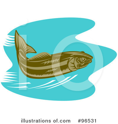 Royalty-Free (RF) Fish Clipart Illustration by patrimonio - Stock Sample #96531