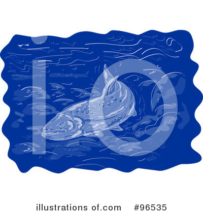 Royalty-Free (RF) Fish Clipart Illustration by patrimonio - Stock Sample #96535