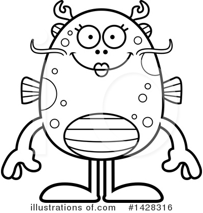 Fish Monster Clipart #1428316 by Cory Thoman