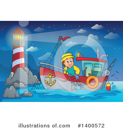 Royalty-Free (RF) Fisherman Clipart Illustration by visekart - Stock Sample #1400572