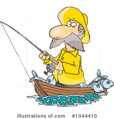 Royalty-Free (RF) Fishing Clipart Illustration by toonaday - Stock Sample #1044410