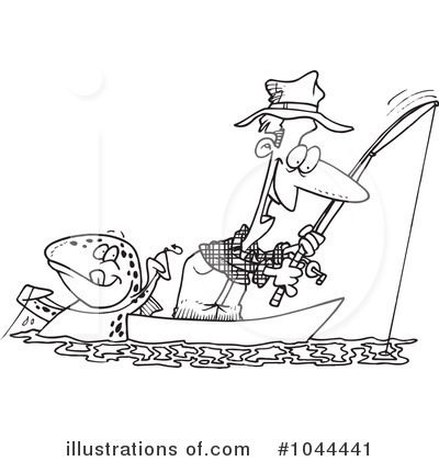 Royalty-Free (RF) Fishing Clipart Illustration by toonaday - Stock Sample #1044441