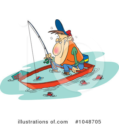 Royalty-Free (RF) Fishing Clipart Illustration by toonaday - Stock Sample #1048705